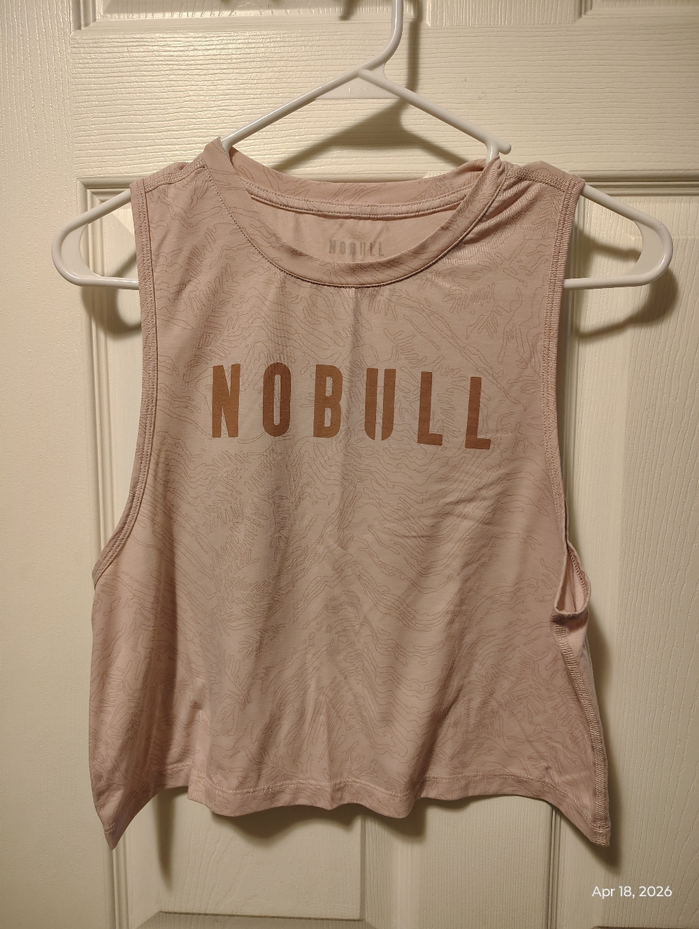 NOBULL Dusty Pink Logo Crop Tank